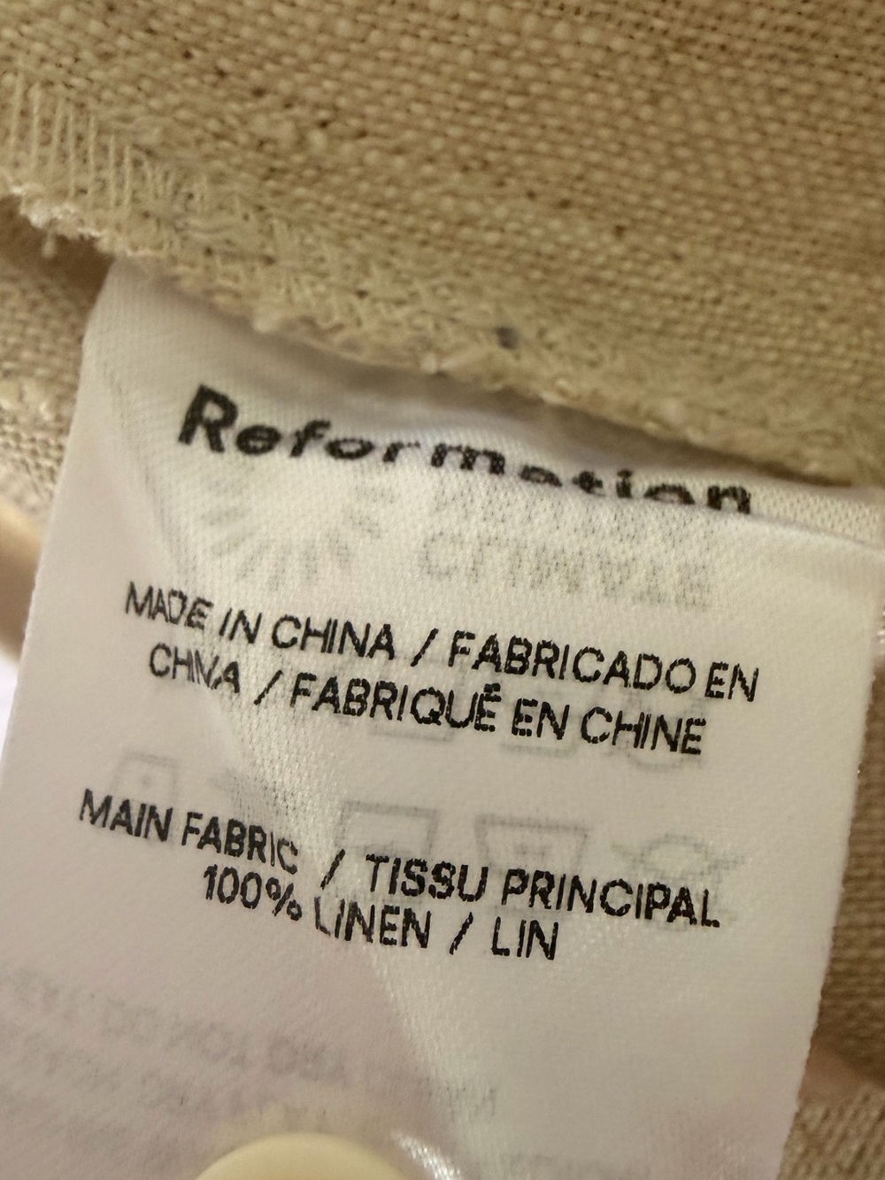 Reformation Naomi Linen Sleeveless Wide-Leg Jumpsuit - Natural - Picture 9 of 9